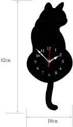 Wall Clock Acrylic Modern Cute Cat